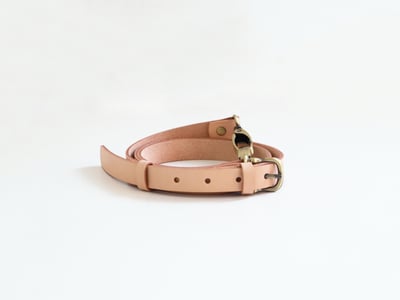 義大利植鞣皮革2段式背帶22