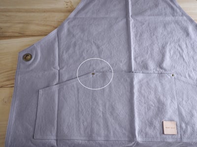 【福利品】22. 職人帆布圍裙 白灰  5 折3