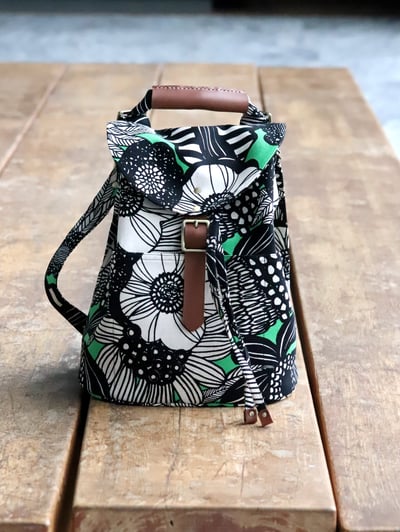 三用後背包 - 花布款2