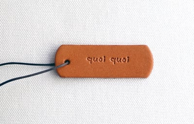 皮革小吊牌 客製姓名3