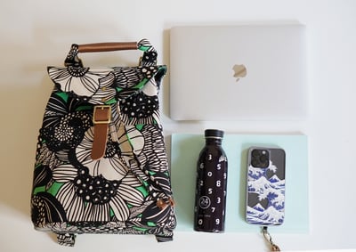 三用後背包 - 花布款8