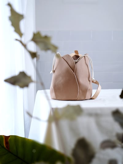 DIY材料包： 鬱金香 皮革帆布肩背包11