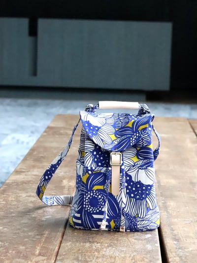 三用後背包 - 花布款3
