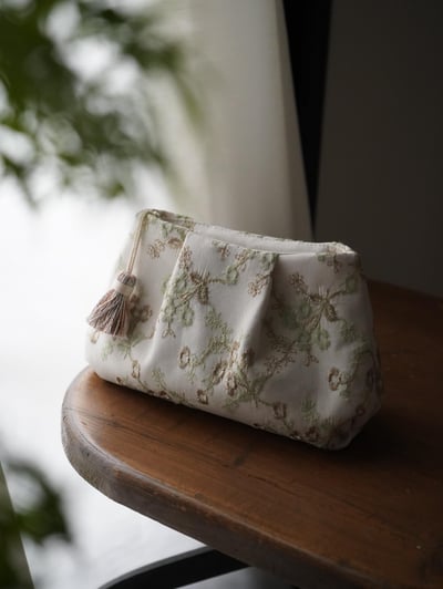 DIY材料包: 花繡/圈繡萬用包9