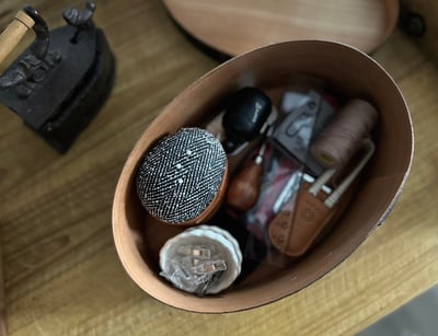 縫紉工具： 桃木針插5