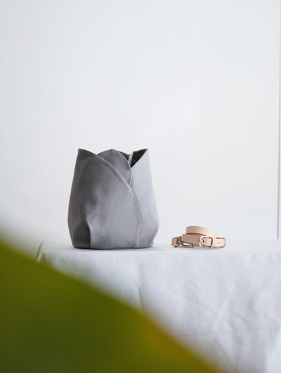 DIY材料包： 鬱金香 皮革帆布肩背包17