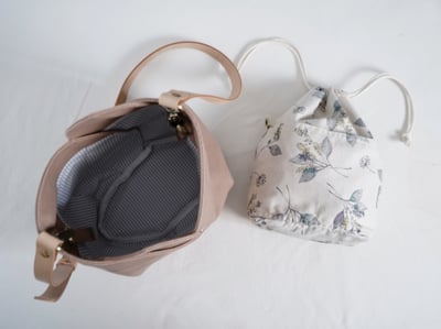 DIY材料包： 鬱金香 皮革帆布肩背包15