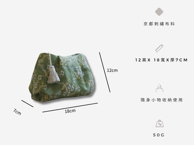 DIY材料包: 花繡/圈繡萬用包2