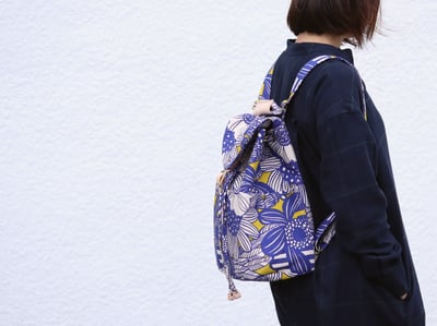 三用後背包 - 花布款12