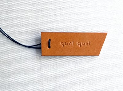 皮革小吊牌 客製姓名4