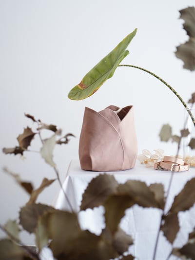 DIY材料包： 鬱金香 皮革帆布肩背包19