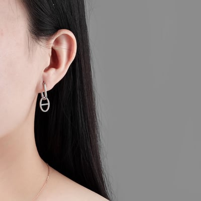鑲鑽豬鼻子耳環3