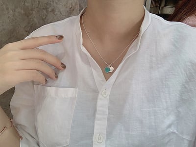 蒂N雙心琺瑯項鏈4