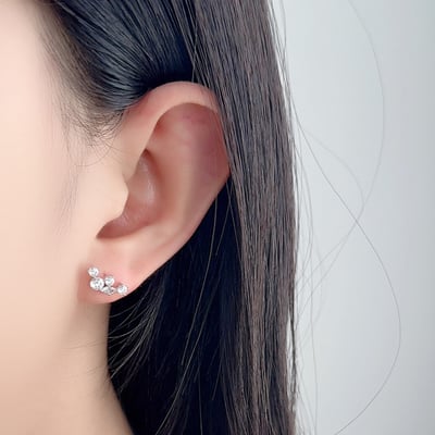 S925純銀鋯石幾何耳釘2