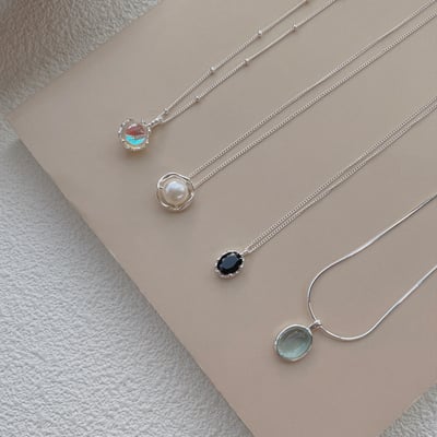 S925純銀小眾設計輕奢項鏈合集女簡約高級感鎖骨鏈氣質百搭項飾品2