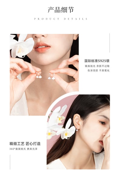 三生有幸耳釘925純銀耳飾女時尚耳環小眾高級感輕奢夏季新款ins品3