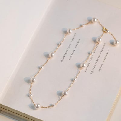 925純銀飾品滿天星珍珠項鍊設計款女 春夏高級感鎖骨鏈不掉色輕奢1