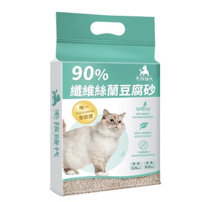 毛孩時代90%纖維絲蘭豆腐砂6L (6入)1