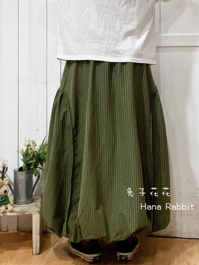 WE家格紋大擺造型燈籠裙 184653