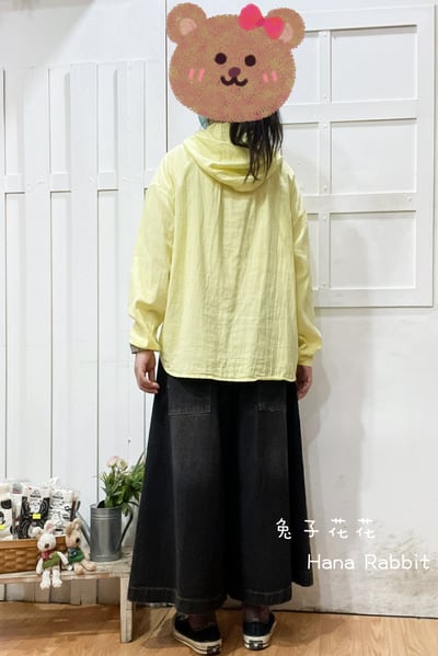 ED簡約連帽半開襟上衣(黃) 309293