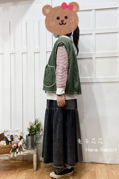 WE家森系工裝坎肩夾棉背心 177562