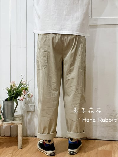 日系簡約造型直筒褲 144033