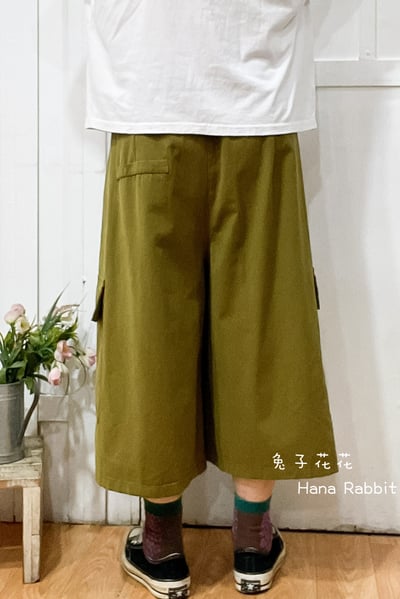 熱賣追加❤❤WE家工裝八分闊腿造型褲(薑黃) 173343