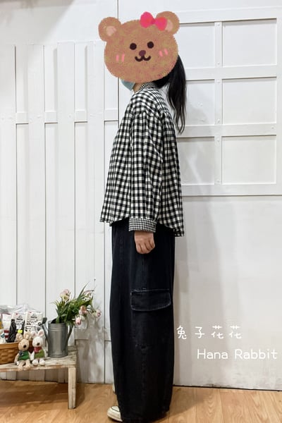 WE家大小格拚接開襟衫 153942