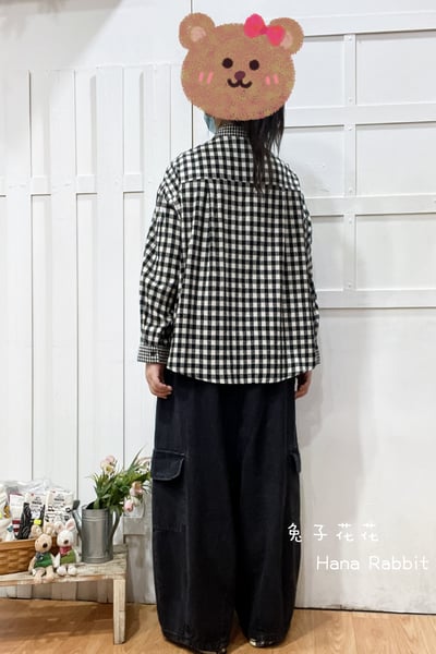 WE家大小格拚接開襟衫 153943