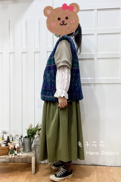 WE家復古花色羊羔絨2穿背心 154362