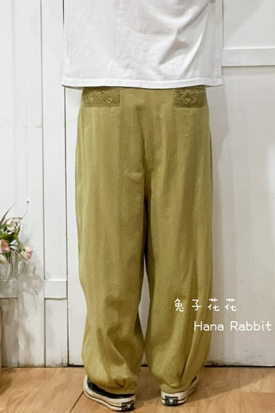 日系素雅棉麻燈籠褲 187393