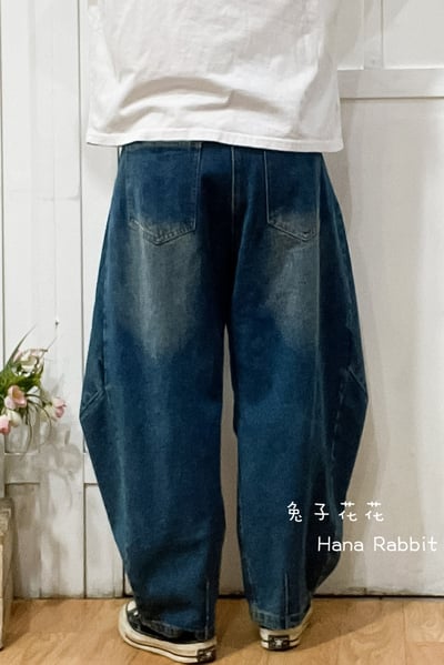 WE家刷色丹寧灣刀褲 310013