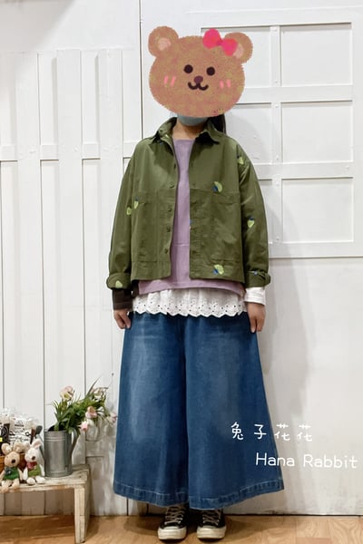 WE家刺繡花棉麻外套 210021