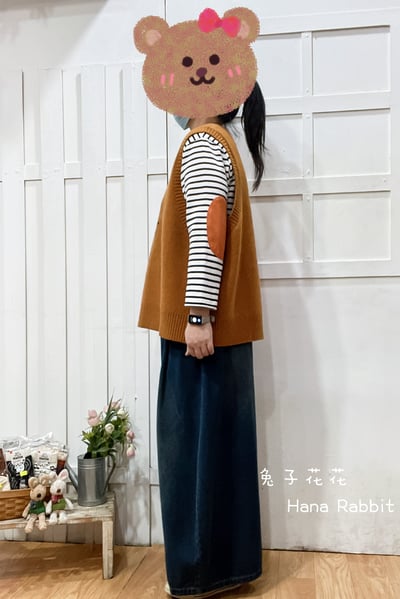 日系卡通減齡針織背心(橘) 211182