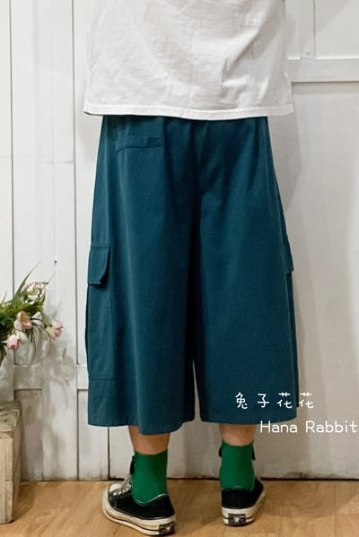 WE家工裝八分闊腿造型褲 173343