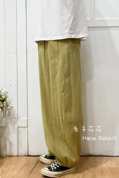 日系素雅棉麻燈籠褲 187392