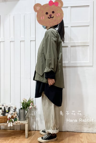 WE家大口袋V領縮腰外套 143982