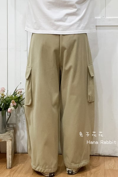 WE家可縮腳加絨工裝造型褲(卡其) 148623