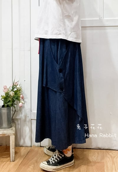 日系簡約彩繩造型裙 210102