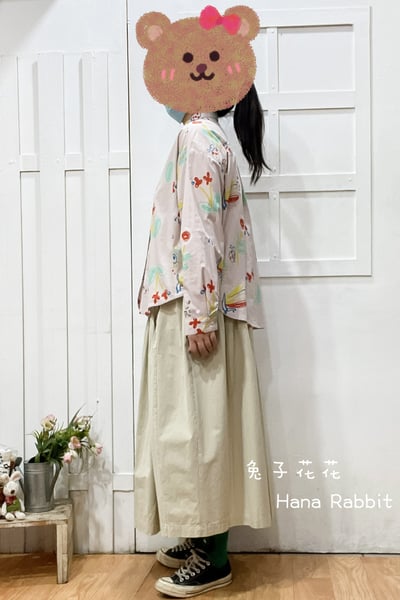 日系塗鴨印花開襟衫 133402