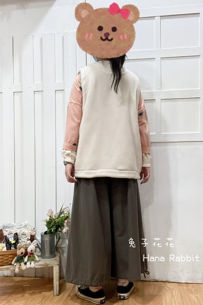 日系甜美羊羔絨2穿背心 177523