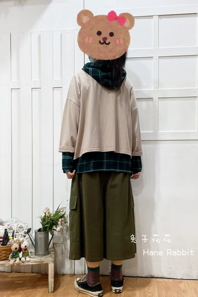 小口袋貓咪重磅棉上衣 173533