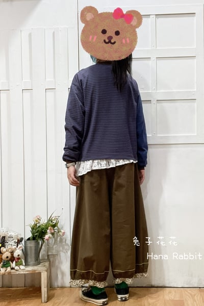 日系原單接色條紋重磅棉上衣 165453