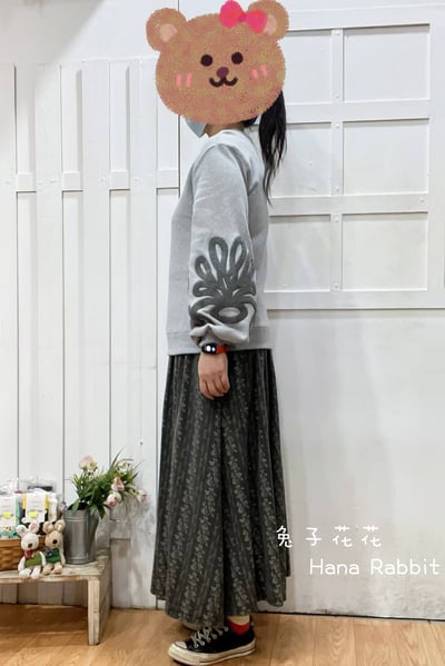 日系泡袖內刷絨簡約上衣 171602