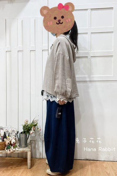 WE家菱格壓紋連帽可縮腰上衣(杏) 143902