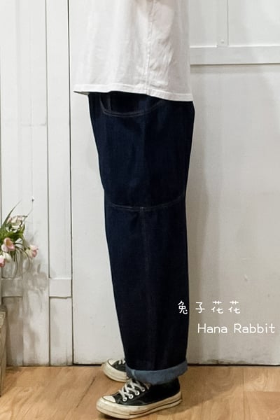 WE家側大口袋丹寧造型褲 194632