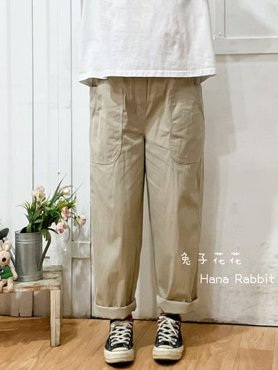日系簡約造型直筒褲 144031