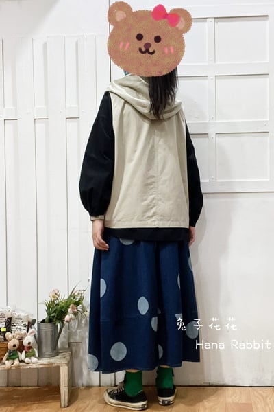 日系簡約連帽背心 209183