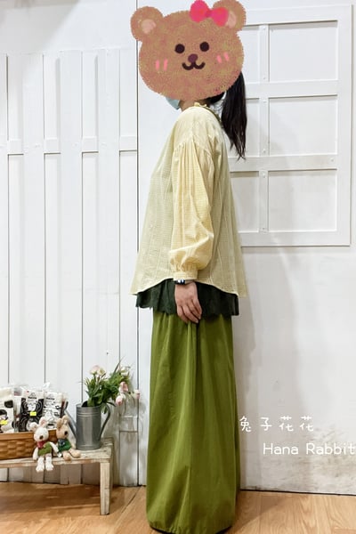 森系甜美小格紋開襟上衣 133022