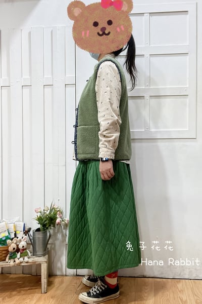 日系甜美雙面穿羊羔絨背心 159842